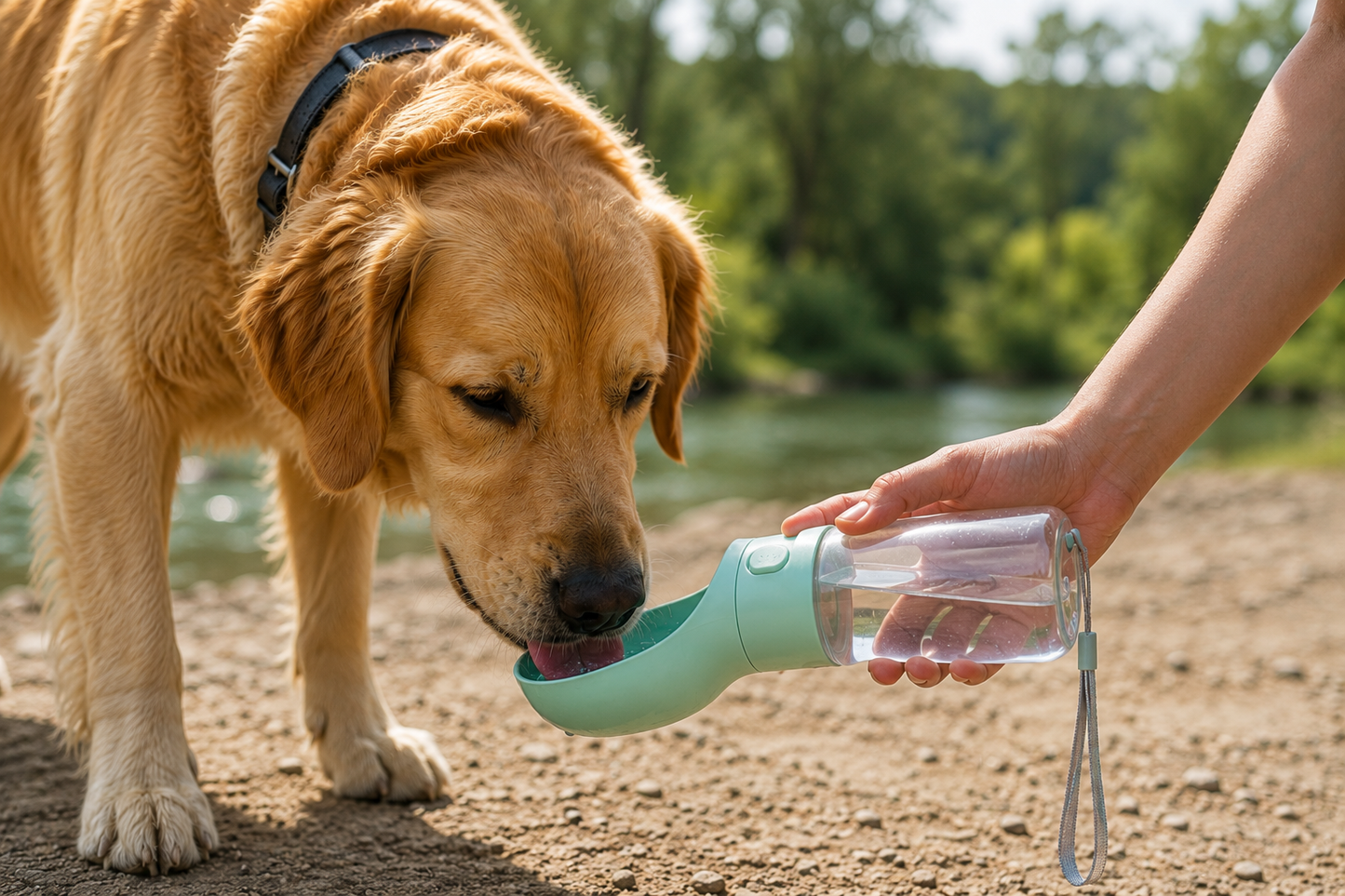 Botella dispensador de agua portátil para mascotas
