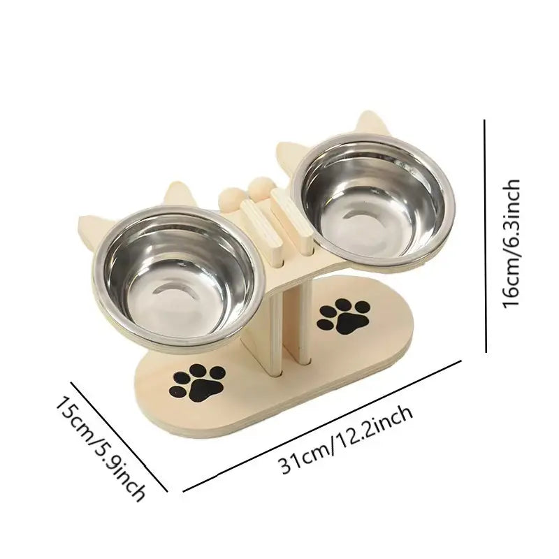 Comedero Elevado Ajustable para Gatos y Perros Pequeños 🐾