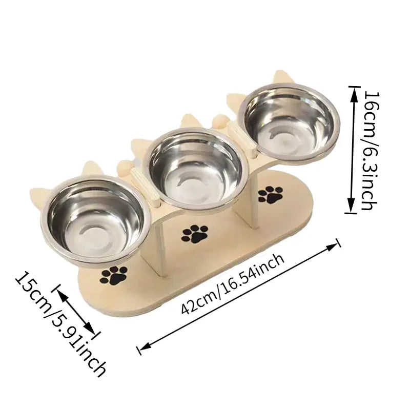 Multi-Layer Elevated Cat Feeder with Pet Food and Water Bowls, Includes 3 Stands, Easy-To-Assemble and Portable Design, Ideal for Multiple Cats Tiktokshopspringglowup Summervibes Petlovers