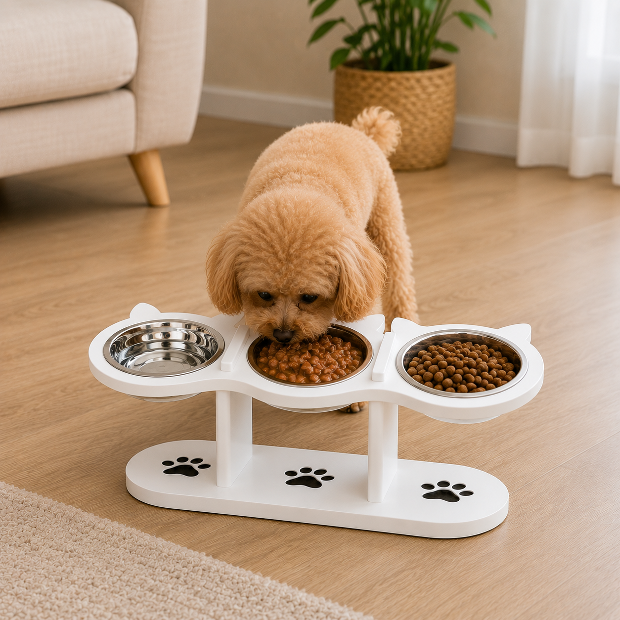 Comedero Elevado Ajustable para Gatos y Perros Pequeños 🐾