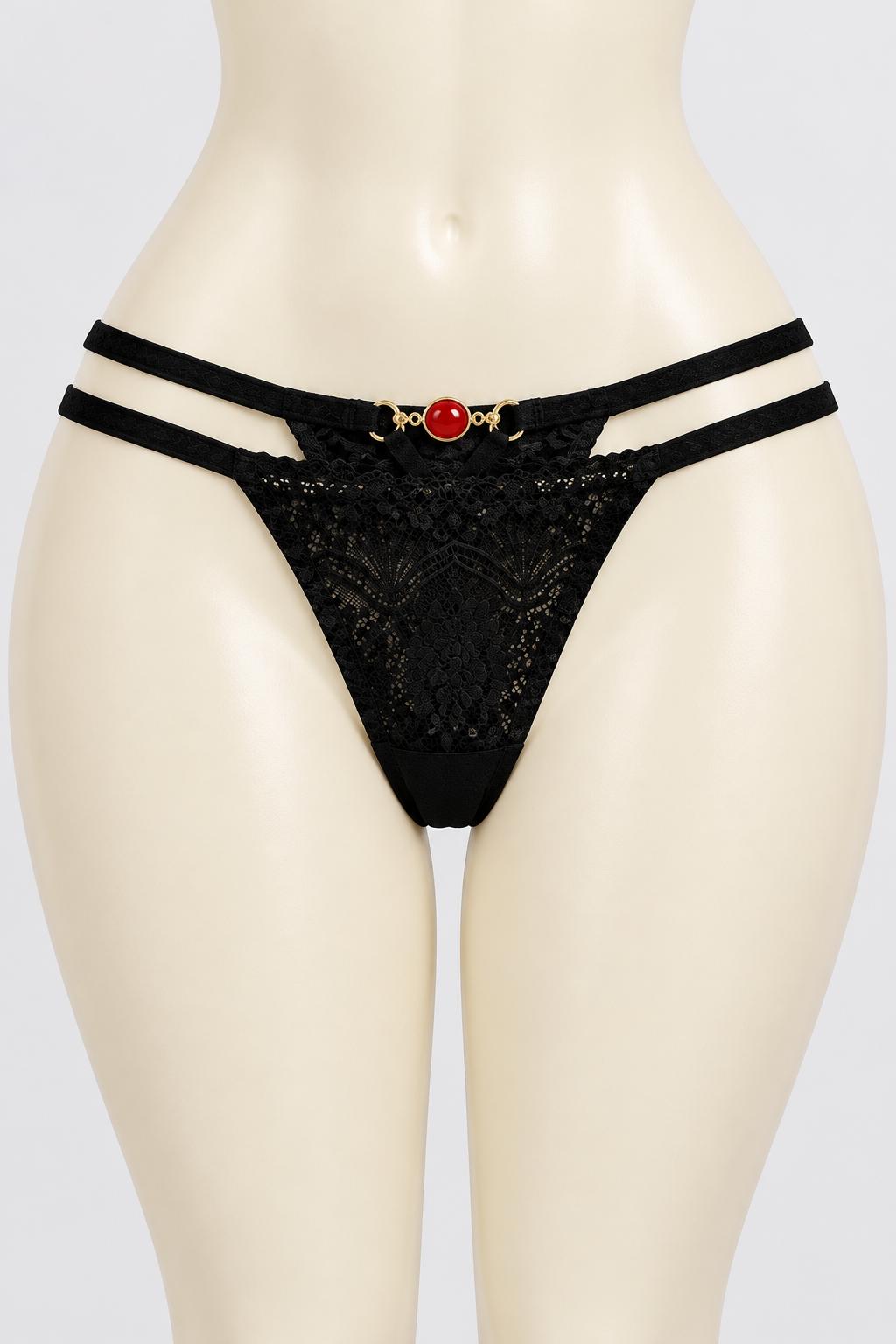 Prenda negra en maniquí