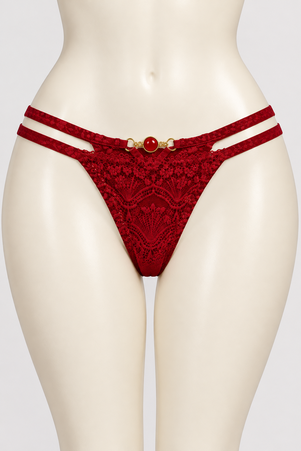 Prenda roja en maniquí